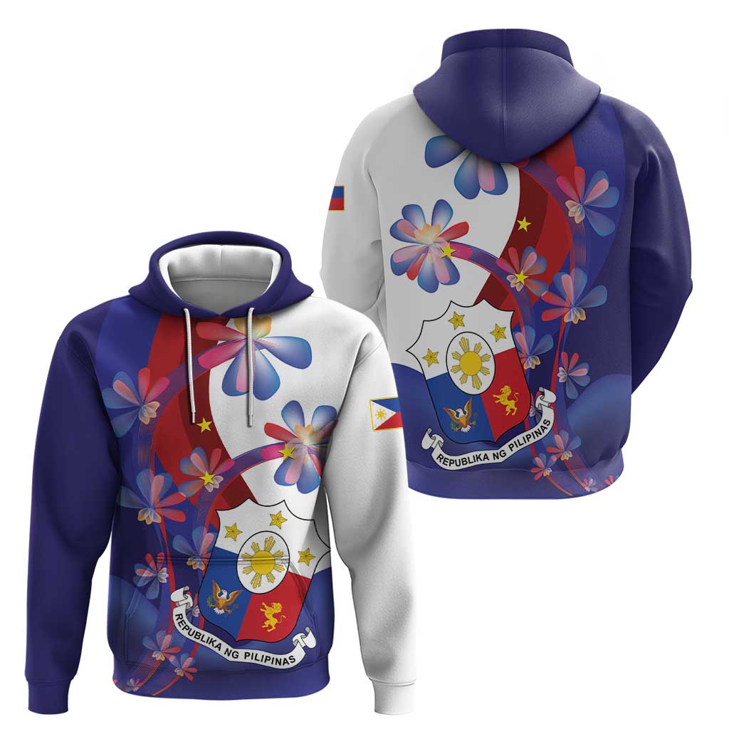 Philippines Sun Plumeria Floral Hoodie Unique Stylized