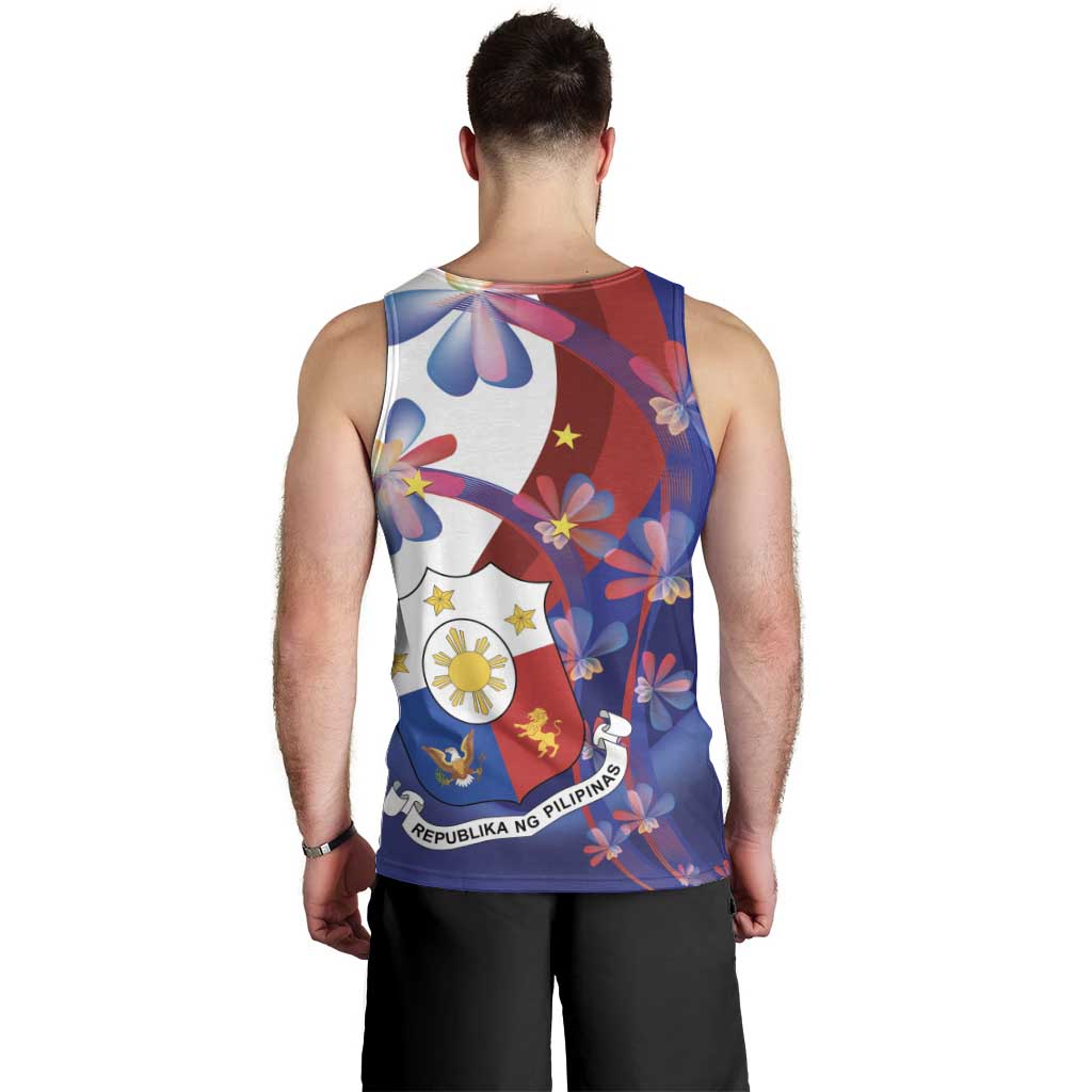 Philippines Sun Plumeria Floral Men Tank Top Unique Stylized