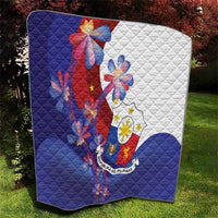 Philippines Sun Plumeria Floral Quilt Unique Stylized