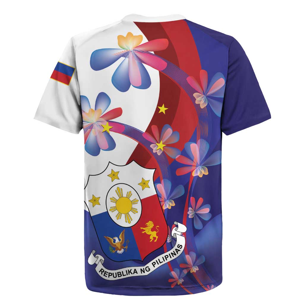 Philippines Sun Plumeria Floral Rugby Jersey Unique Stylized