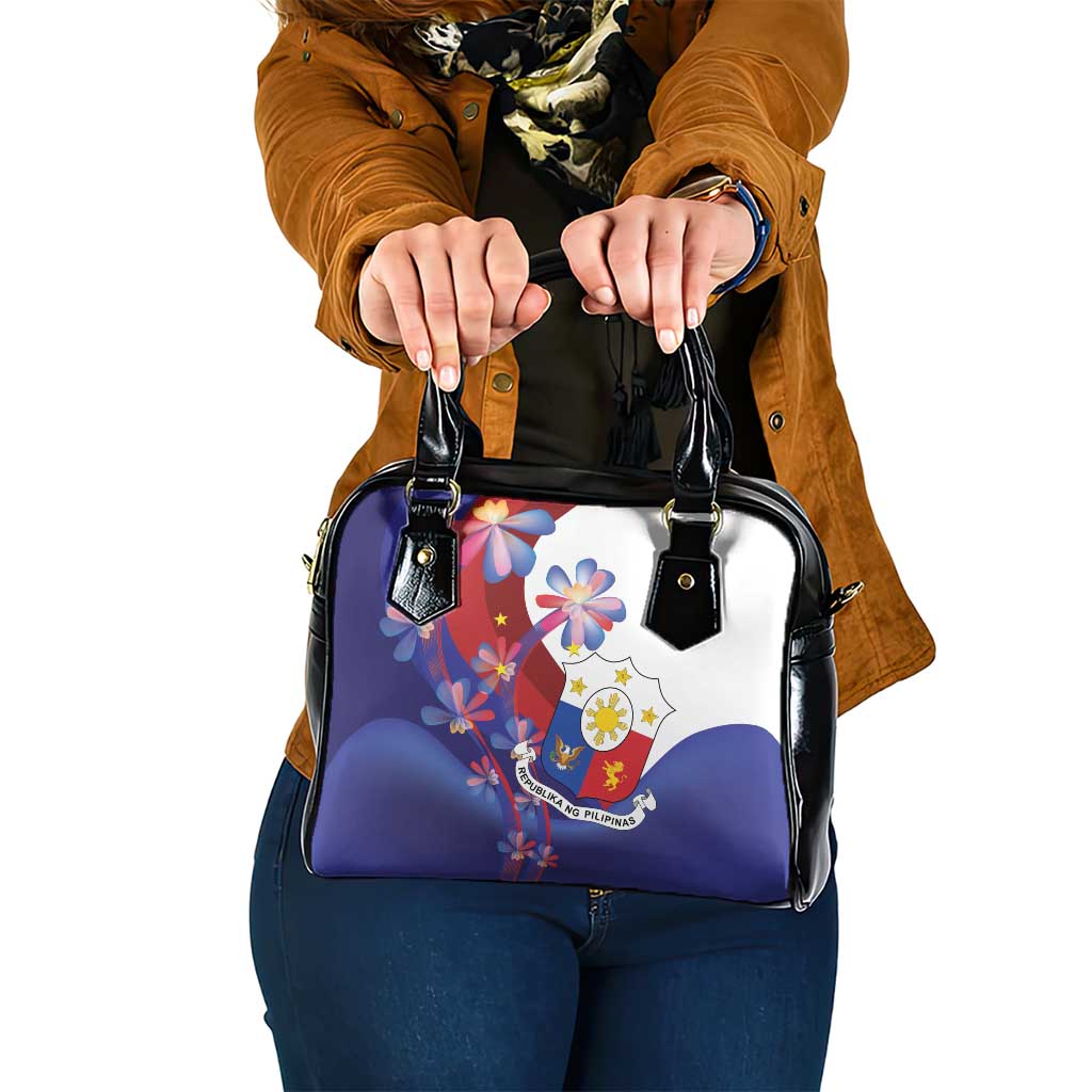Philippines Sun Plumeria Floral Shoulder Handbag Unique Stylized