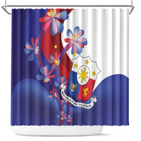 Philippines Sun Plumeria Floral Shower Curtain Unique Stylized