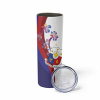 Philippines Sun Plumeria Floral Skinny Tumbler Unique Stylized