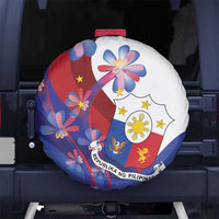 Philippines Sun Plumeria Floral Spare Tire Cover Unique Stylized