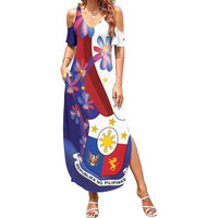 Philippines Sun Plumeria Floral Summer Maxi Dress Unique Stylized