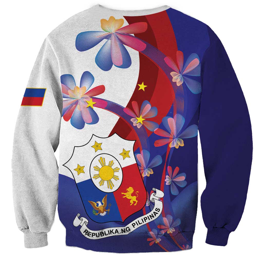 Philippines Sun Plumeria Floral Sweatshirt Unique Stylized