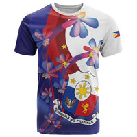 Philippines Sun Plumeria Floral T Shirt Unique Stylized