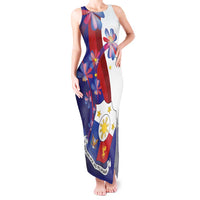 Philippines Sun Plumeria Floral Tank Maxi Dress Unique Stylized