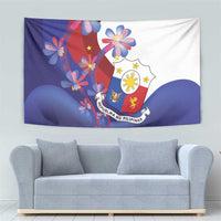 Philippines Sun Plumeria Floral Tapestry Unique Stylized