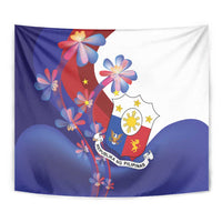 Philippines Sun Plumeria Floral Tapestry Unique Stylized