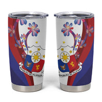 Philippines Sun Plumeria Floral Tumbler Cup Unique Stylized