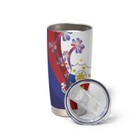 Philippines Sun Plumeria Floral Tumbler Cup Unique Stylized