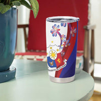 Philippines Sun Plumeria Floral Tumbler Cup Unique Stylized