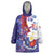 Philippines Sun Plumeria Floral Wearable Blanket Hoodie Unique Stylized