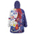 Philippines Sun Plumeria Floral Wearable Blanket Hoodie Unique Stylized