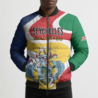 Personalized Seychelles Bomber Puffer Jacket Finis Coronat Opus