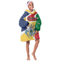 Personalized Seychelles Kid Wearable Blanket Hoodie Finis Coronat Opus