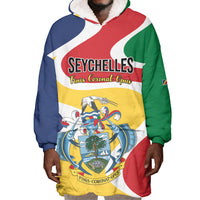 Personalized Seychelles Wearable Blanket Hoodie Finis Coronat Opus