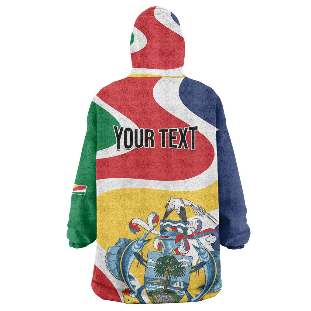 Personalized Seychelles Wearable Blanket Hoodie Finis Coronat Opus