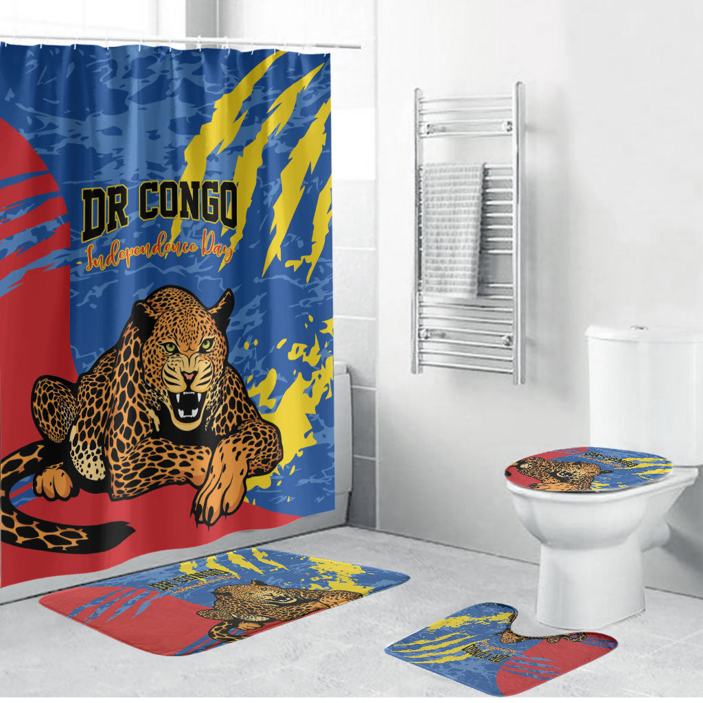 DR Congo Independence Day Bathroom Set Congo-Kinshasa Leopard