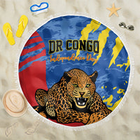 DR Congo Independence Day Beach Blanket Congo-Kinshasa Leopard