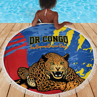 DR Congo Independence Day Beach Blanket Congo-Kinshasa Leopard