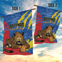 DR Congo Independence Day Garden Flag Congo-Kinshasa Leopard