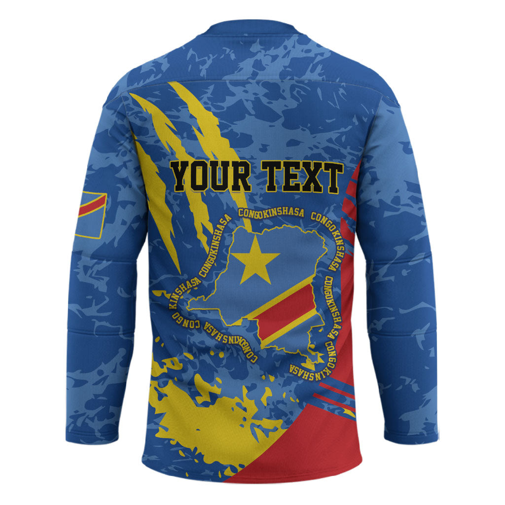 Personalized DR Congo Independence Day Hockey Jersey Congo-Kinshasa Leopard