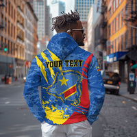 Personalized DR Congo Independence Day Hoodie Congo-Kinshasa Leopard