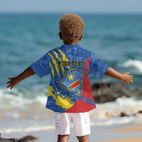 Personalized DR Congo Independence Day Kid Hawaiian Shirt Congo-Kinshasa Leopard