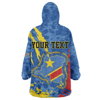 Personalized DR Congo Independence Day Kid Wearable Blanket Hoodie Congo-Kinshasa Leopard