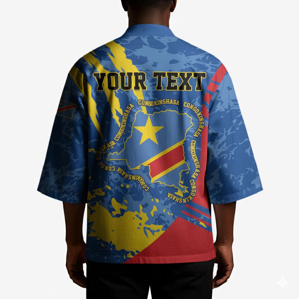 Personalized DR Congo Independence Day Kimono Congo-Kinshasa Leopard