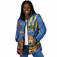 Personalized DR Congo Independence Day Padded Jacket Congo-Kinshasa Leopard