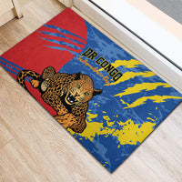 DR Congo Independence Day Rubber Doormat Congo-Kinshasa Leopard