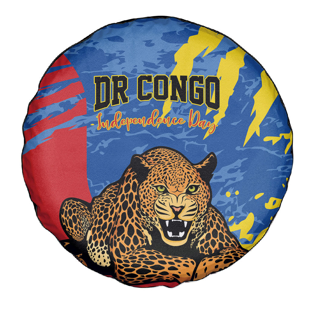 DR Congo Independence Day Spare Tire Cover Congo-Kinshasa Leopard