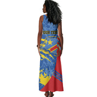 Personalized DR Congo Independence Day Tank Maxi Dress Congo-Kinshasa Leopard