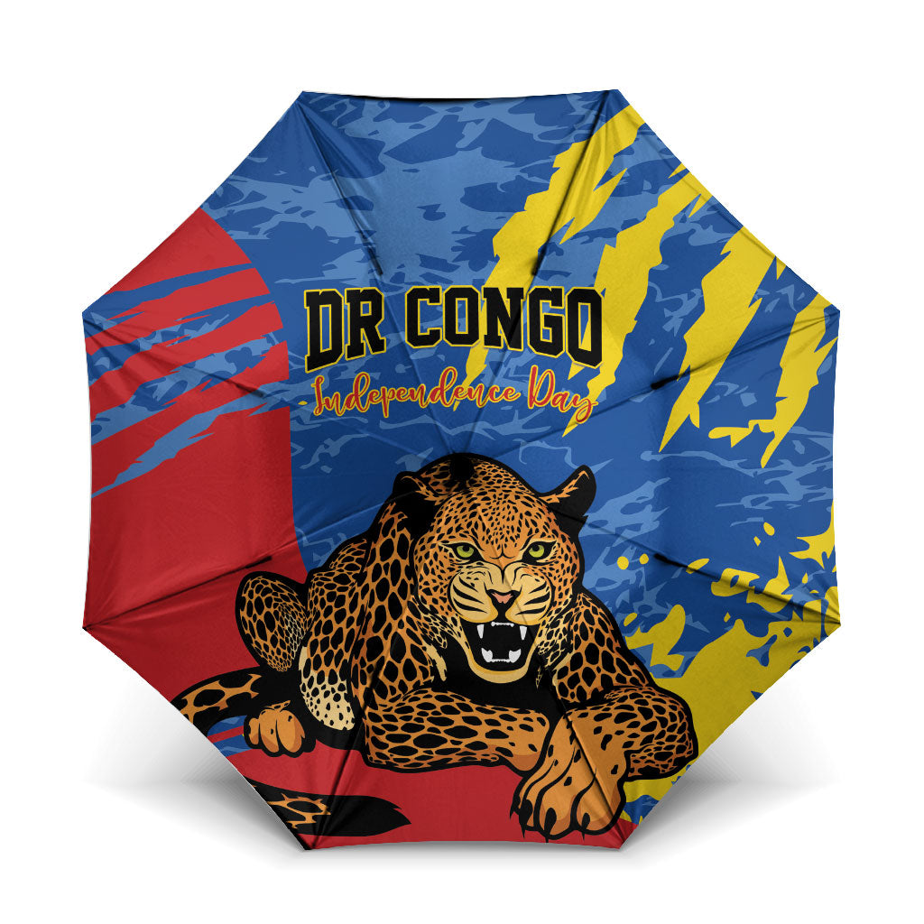 DR Congo Independence Day Umbrella Congo-Kinshasa Leopard