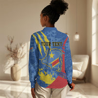 Personalized DR Congo Independence Day Women Casual Shirt Congo-Kinshasa Leopard