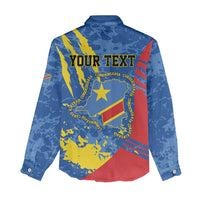 Personalized DR Congo Independence Day Women Casual Shirt Congo-Kinshasa Leopard