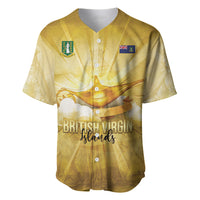Personalised British Virgin Islands Baseball Jersey Vintage Gold Oil Lamp