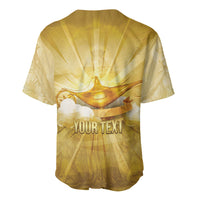 Personalised British Virgin Islands Baseball Jersey Vintage Gold Oil Lamp