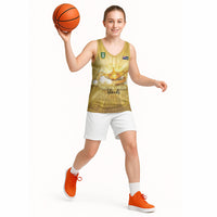 Personalised British Virgin Islands Basketball Jersey Vintage Gold Oil Lamp