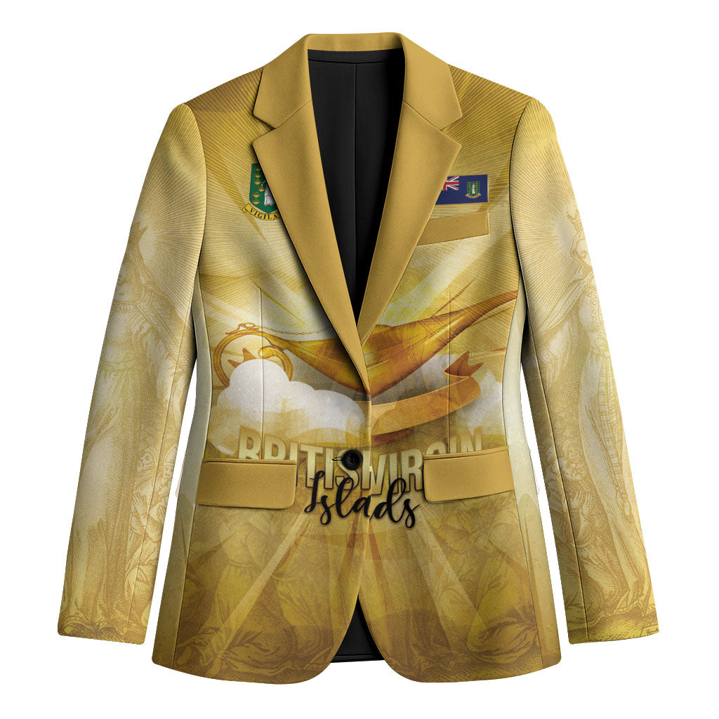 Personalised British Virgin Islands Blazer Vintage Gold Oil Lamp