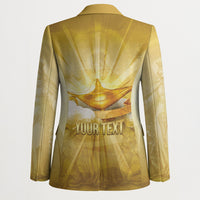 Personalised British Virgin Islands Blazer Vintage Gold Oil Lamp