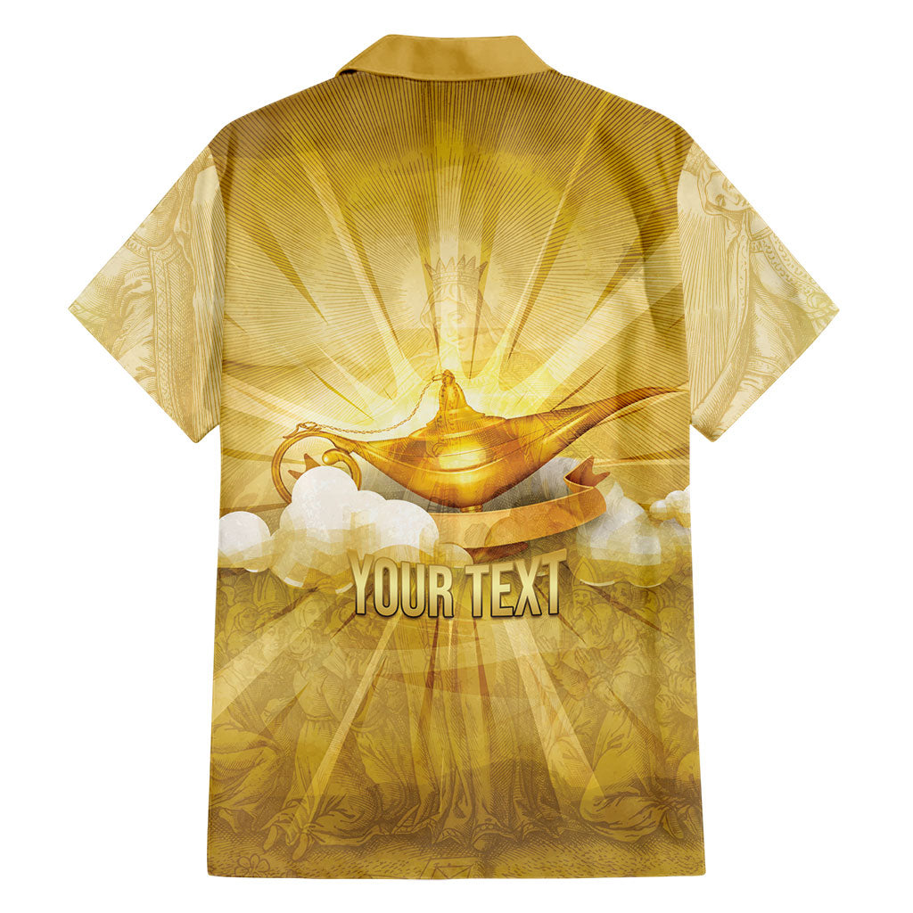 Personalised British Virgin Islands Hawaiian Shirt Vintage Gold Oil Lamp