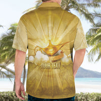 Personalised British Virgin Islands Hawaiian Shirt Vintage Gold Oil Lamp