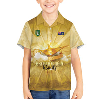 Personalised British Virgin Islands Hawaiian Shirt Vintage Gold Oil Lamp