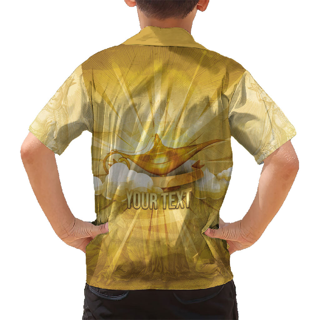 Personalised British Virgin Islands Hawaiian Shirt Vintage Gold Oil Lamp