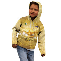 Personalised British Virgin Islands Kid Hoodie Vintage Gold Oil Lamp