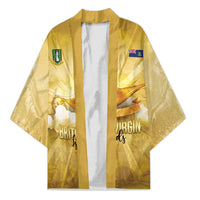 Personalised British Virgin Islands Kimono Vintage Gold Oil Lamp